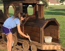 Staining A Wooden Train